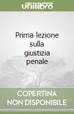 Prima lezione sulla giustizia penale libro