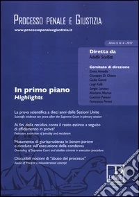 Processo penale e giustizia (2012). Vol. 4