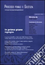 Processo penale e giustizia (2012). Vol. 4 libro