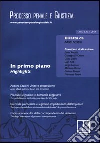 Processo penale e giustizia (2012). Vol. 5