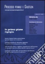 Processo penale e giustizia (2012). Vol. 5 libro