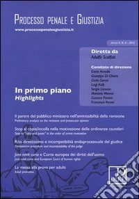 Processo penale e giustizia (2012). Vol. 6