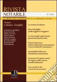 Rivista notarile (2013). Vol. 1