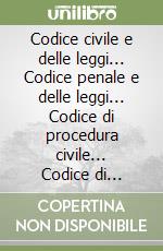 Codice civile e delle leggi... Codice penale e delle leggi... Codice di procedura civile... Codice di procedura penale annotato con la giurisp rudenza libro