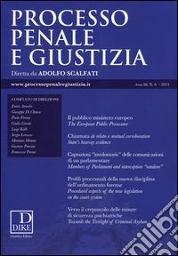 Processo penale e giustizia (2013). Vol. 6