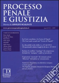 Processo penale e giustizia (2014). Vol. 5