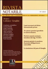 Rivista notarile (2015). Vol. 1