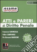 Atti e pareri di diritto penale. Con aggiornamento online libro