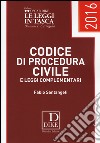 Codice di procedura civile e leggi complementari 2016 libro di Santangeli Fabio