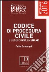 Codice di procedura civile e leggi complementari libro di Santangeli Fabio