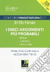 Concorso magistratura 2017. I dieci argomenti più probabili di diritto penale libro