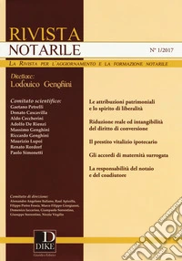 Rivista notarile (2017). Vol. 1 libro