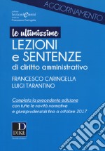 Ultimissime lezioni e sentenze di diritto amministrativo libro