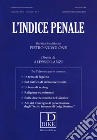 L'indice penale (2017). Vol. 3 libro