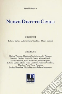 Nuovo diritto civile (2018). Vol. 1