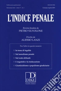 L'indice penale (2019). Vol. 1 libro