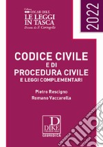 Codice civile e codice di procedura civile e leggi complementari. Ediz. pocket