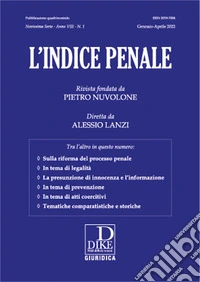 L'indice penale (2022). Vol. 1