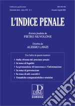 L'indice penale (2022). Vol. 1 libro