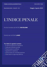 L'indice penale (2023). Vol. 2: Maggio-agosto libro