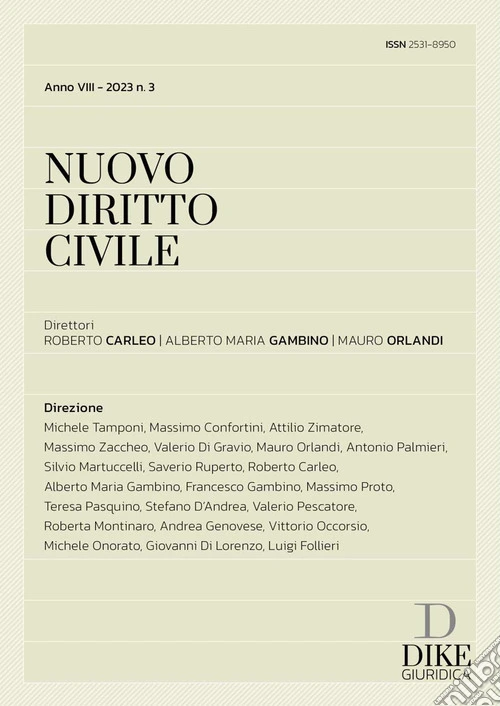 Nuovo diritto civile (2023). Vol. 3