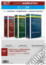 Kit codici normativi per il concorso in magistratura e i concorsi superiori II/2024: Codice civile-codice penale-codice amministrativo. Con aggiornamento online libro