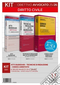 Kit. Obiettivo avvocato 25/26 Diritto civile: Atti giudiziari di diritto civile-Tecniche di redazione dell'atto giudiziario di diritto civile-Codice civile annotato 2022/2025. Con aggiornamento online libro