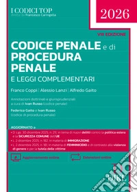 Codice penale e di procedura penale e leggi complementari. Top 2026. Con aggiornamento online. Con estensioni online libro