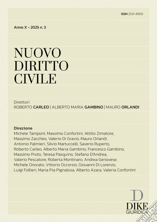 Nuovo diritto civile (2025). Vol. 3