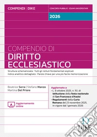 Compendio di diritto ecclesiastico 2026. Con aggiornamento online libro