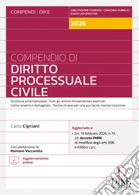 Compendio di diritto processuale civile 2026. Con aggiornamento online libro