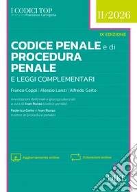 Codice penale e di procedura penale e leggi complementari. Top 2026. Nuova ediz. Con aggiornamento online. Con espansione online. Vol. 2 libro