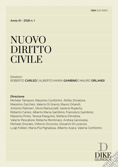 Nuovo diritto civile (2026). Vol. 1