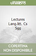 Lectures Lang.litt. Cs Sgg libro