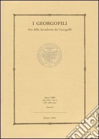 I Georgofili. Atti della Accademia dei Georgofili. Vol. 6/2 libro