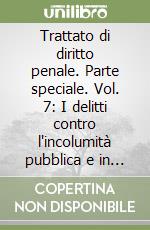 Trattato di diritto penale. Parte speciale. Vol. 7: I delitti contro l'incolumità pubblica e in materia di stupefacenti libro