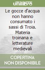 Le gocce d'acqua non hanno consumato i sassi di Troia. Materia troinana e letterature medievali libro