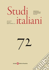 Studi italiani. Semestrale internazionale di letteratura italiana (2024). Vol. 72 libro