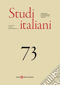 Studi italiani. Semestrale internazionale di letteratura italiana (2025). Vol. 73 libro