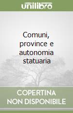 Comuni, province e autonomia statuaria