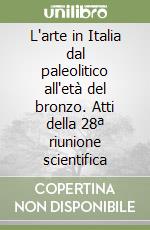 L'arte in Italia dal paleolitico all'età del bronzo. Atti della 28ª riunione scientifica libro