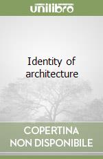 Identity of architecture libro