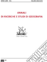 Annali di ricerche e studi di geografia. Nuova serie (2016) libro