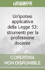 Un'ipotesi applicativa della Legge 53: strumenti per la professione docente libro