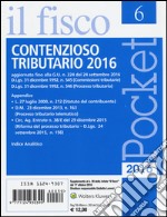 Contenzioso tributario 2016 libro