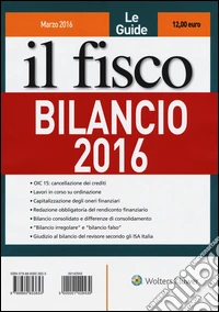 Bilancio 2016 libro