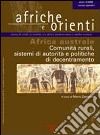 Afriche e Orienti (2008). Africa australe. Comunità rurali, sistemi di autorità e politiche di decentramento libro