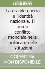 La grande guerra e l'identità nazionale. Il primo conflitto mondiale nella politica e nelle istituzioni libro