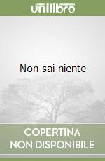 Non sai niente libro