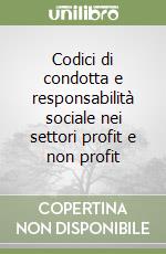 Codici di condotta e responsabilità sociale nei settori profit e non profit libro